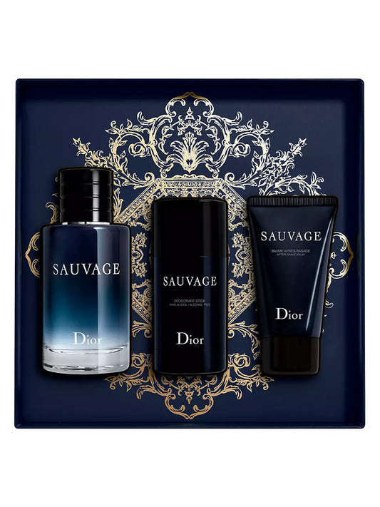 Sauvage 3 piezas Eau de Toilette Set regalo